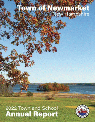 Picture of Great Bay on the 2022 town annual report cover