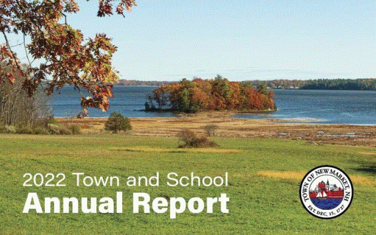 Picture of Great Bay on the 2022 town annual report cover